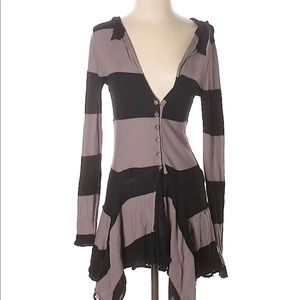 Free People Flowy Witchy Hooded Cardigan